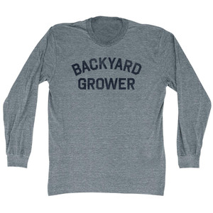 Backyard Grower Adult Tri-Blend Long Sleeve T-shirt - Athletic Grey