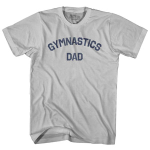 Gymnastics Dad Adult Cotton T-shirt - Cool Grey