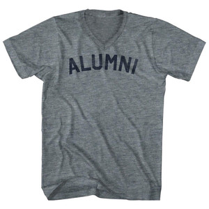 Alumni Tri-Blend V-neck Womens Junior Cut T-shirt - Athletic Grey
