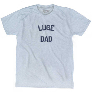 Luge Dad Adult Tri-Blend T-shirt - Athletic White