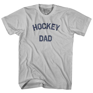 Hockey Dad Adult Cotton T-shirt - Cool Grey