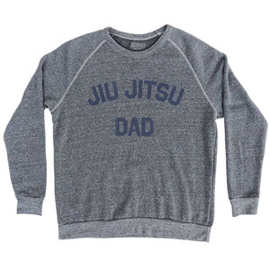 Jiu Jitsu Dad Adult Tri-Blend Sweatshirt - Athletic Grey