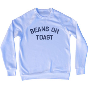 Beans On Toast Adult Tri-Blend Sweatshirt - White