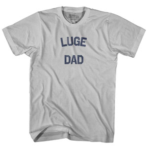 Luge Dad Adult Cotton T-shirt - Cool Grey