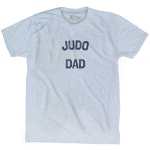 Judo Dad Adult Tri-Blend T-shirt - Athletic White