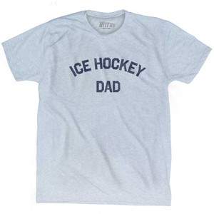 Ice Hockey Dad Adult Tri-Blend T-shirt - Athletic White