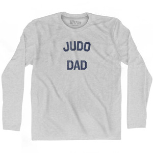 Judo Dad Adult Cotton Long Sleeve T-shirt - Grey Heather