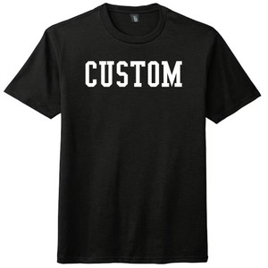 Custom Ruckus Font White Ink On Mens Tri-Blend DTG T-shirt - Black Solid