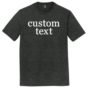 Custom Rage Font White Ink On Mens Tri-Blend DTG T-shirt - Black Heather