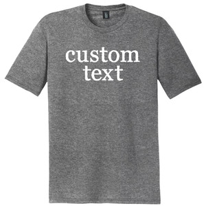 Custom Rage Font White Ink On Mens Tri-Blend DTG T-shirt - Grey Heather