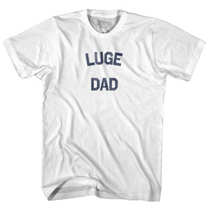 Luge Dad Adult Cotton T-shirt - White
