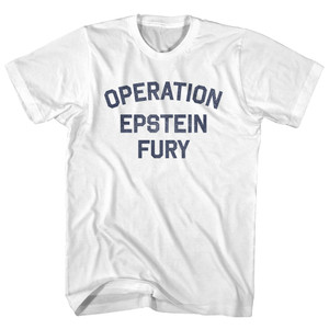 Operation Epstein Fury Womens Cotton Junior Cut T-Shirt - White