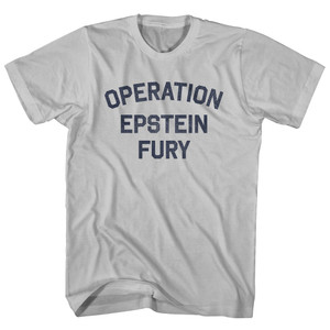 Operation Epstein Fury Adult Cotton T-Shirt - Cool Grey