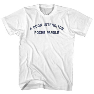 A Buon Intendito Poche Parole Youth Cotton T-shirt - White