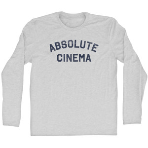 Absolute Cinema Adult Cotton Long Sleeve T-shirt - Grey Heather