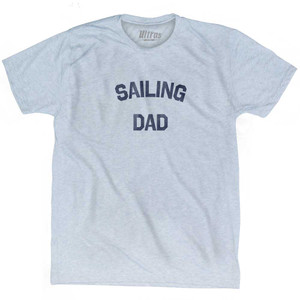 Sailing Dad Adult Tri-Blend T-shirt - Athletic White