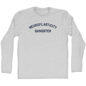 Neuroplasticity Gangster Adult Cotton Long Sleeve T-shirt - Grey Heather