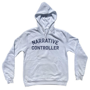 Narrative Controller Cotton-Poly Blend Hoodie - White