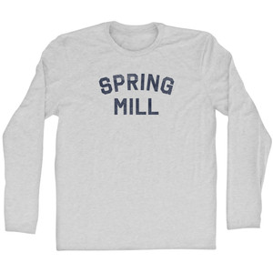 Spring Mill Adult Cotton Long Sleeve T-shirt - Grey Heather