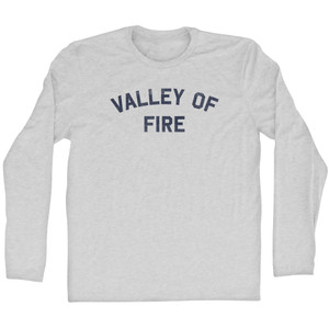 Valley of Fire Adult Cotton Long Sleeve T-shirt - Grey Heather