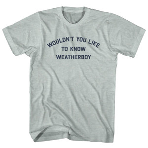 Wouldn't You Like To Know Weatherboy Adult Tri-Blend T-shirt - Athletic Cool Grey