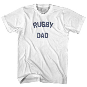 Rugby Dad Womens Cotton Junior Cut T-Shirt - White