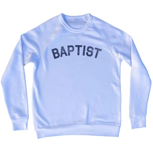 Baptist Adult Tri-Blend Sweatshirt - White