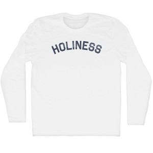 Holiness Adult Cotton Long Sleeve T-shirt - White