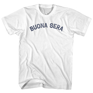 Buona Sera Womens Cotton Junior Cut T-Shirt - White