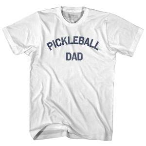 Pickleball Dad Adult Cotton T-shirt - White