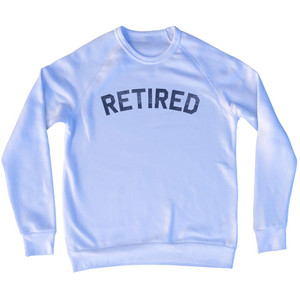 Retired Adult Tri-Blend Sweatshirt - White