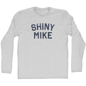 Shiny Mike Adult Cotton Long Sleeve T-shirt - Grey Heather