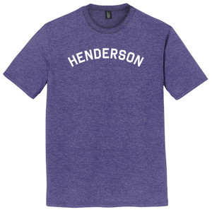 Henderson Text White Font Mens Tri-Blend DTG T-shirt - Purple Heather