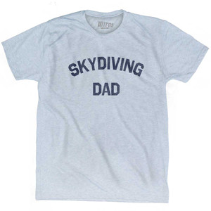 Skydiving Dad Adult Tri-Blend T-shirt - Athletic White