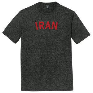 Iran Country Name Mens Tri-Blend DTG T-shirt - Black Heather