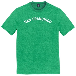 San Francisco Text White Font Mens Tri-Blend DTG T-shirt - Green Kelly