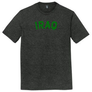 Iraq Country Name Mens Tri-Blend DTG T-shirt - Black Heather