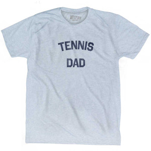 Tennis Dad Adult Tri-Blend T-shirt - Athletic White