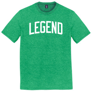 Legend Text White Font Mens Tri-Blend DTG T-shirt - Green Kelly