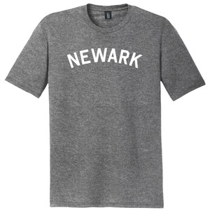 Newark Text White Font Mens Tri-Blend DTG T-shirt - Grey Heather