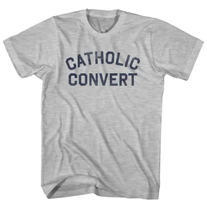 Catholic Convert Adult Cotton T-shirt - Grey Heather