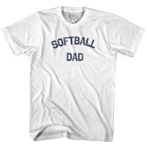 Softball Dad Youth Cotton T-shirt - White