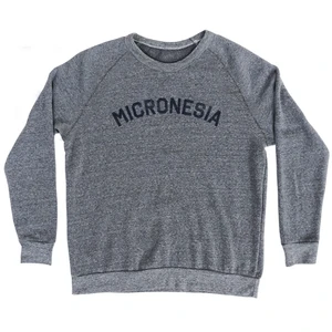Micronesia Adult Tri-Blend Sweatshirt - Athletic Grey