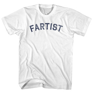 Fartist Womens Cotton Junior Cut T-Shirt - White