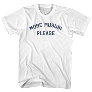 More Musubi Please Womens Cotton Junior Cut T-Shirt - White