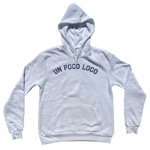 Un Poco Loco Cotton-Poly Blend Hoodie - White