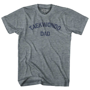 Taekwondo Dad Adult Tri-Blend T-shirt - Athletic Grey