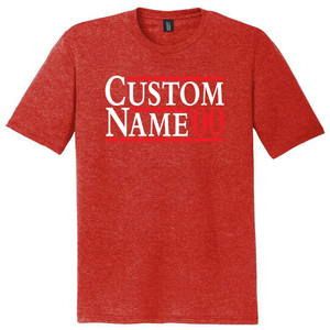 Custom Election Two Names and Year Art Mens Tri-Blend DTG T-shirt - Red Heather