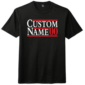 Custom Election Two Names and Year Art Mens Tri-Blend DTG T-shirt - Black Solid