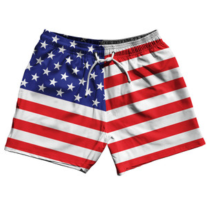 American Flag Swim Shorts 7.5" Inseam - Size X Large - Final Sale - MS
